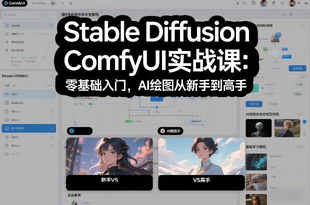 Stable Diffusion ComfyUI实战课：零基础入门，AI绘图从新手到高手-百盟网