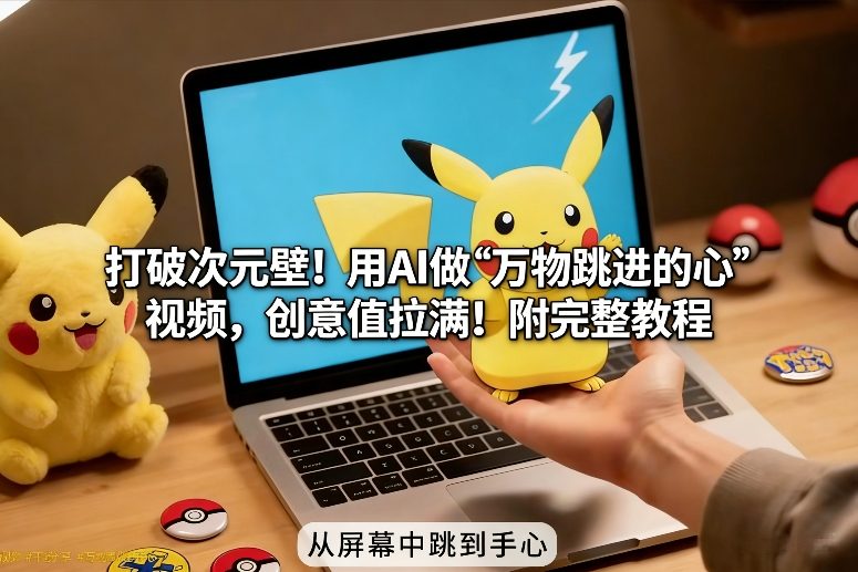 打破次元壁！用AI做【万物跳进手心】视频，创意值拉满！附完整教程-百盟网