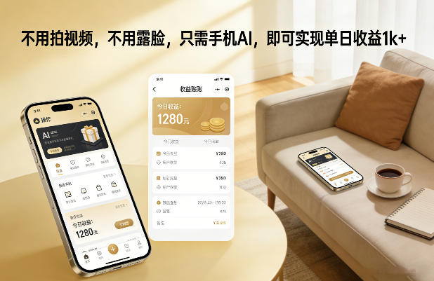 不用拍视频,不用露脸,只需手机AI,即可实现单日收益1k+【揭秘】-百盟网