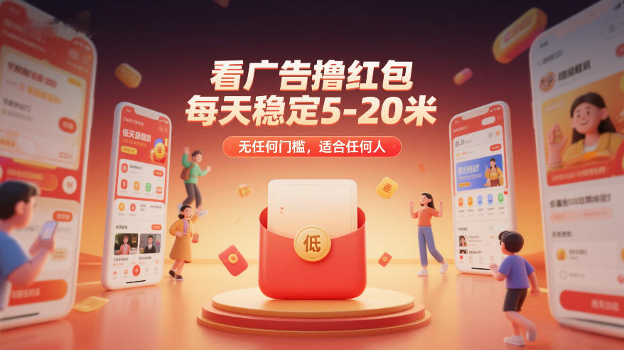 看广告撸红包，每天稳定5-20米，无任何门槛，适合任何人-百盟网