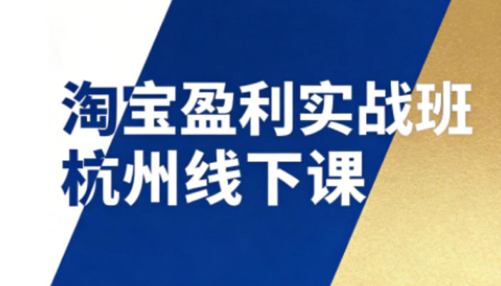 淘宝盈利实战班杭州线下课12月26-28日(音频+字幕)，帮你掌握SOP流程+12门核心技术-百盟网