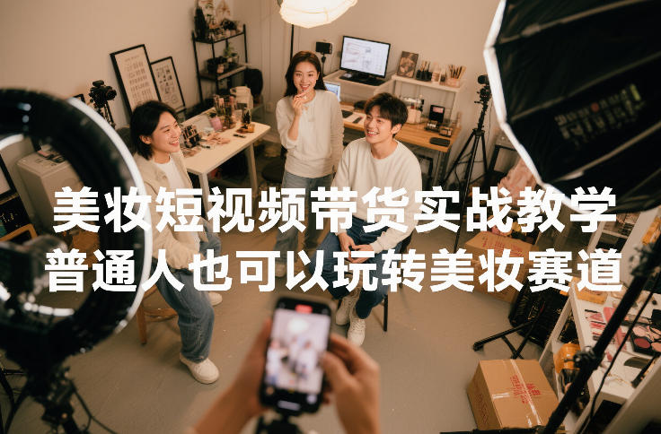 美妆短视频带货实战教学，普通人也可以玩转美妆赛道-百盟网
