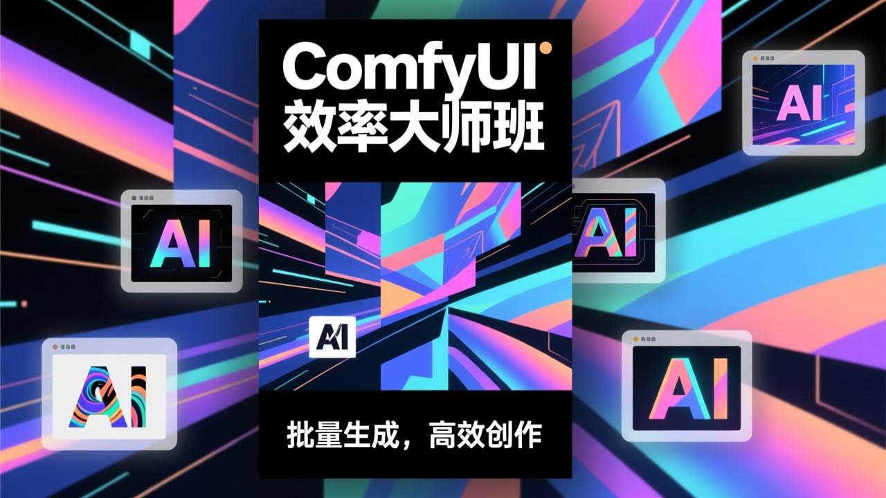 ComfyUI效率大师班：工作流搭建，批量生成，将个人AI出图效率提升5-10倍，月接单收入1-3万-百盟网
