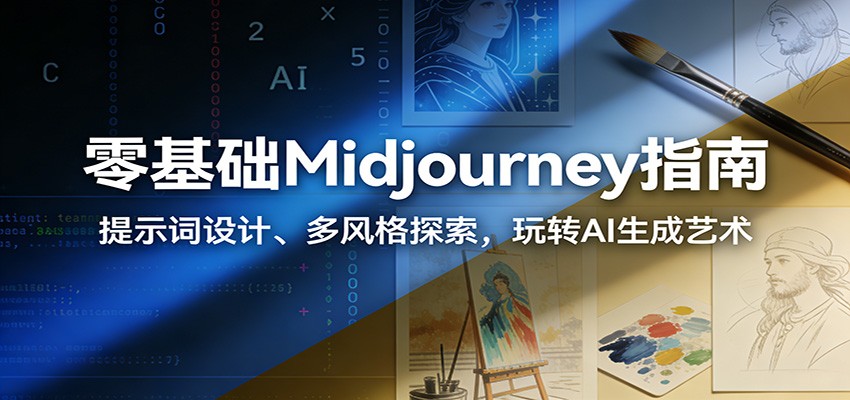 图片[1]-零基础Midjourney指南：提示词设计、多风格探索，玩转AI生成艺术-百盟网