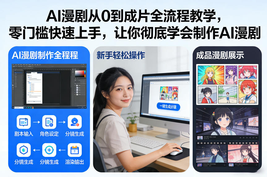 AI漫剧从0到成片全流程教学,零门槛快速上手,让你彻底学会制作AI漫剧【保姆级教程】-百盟网