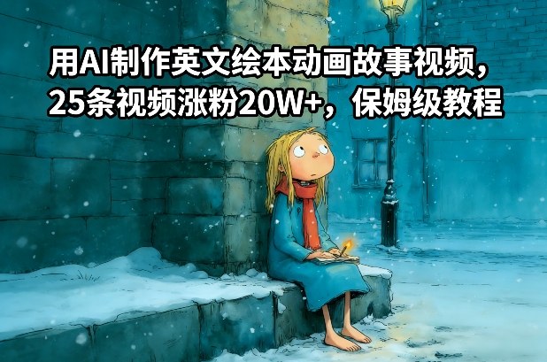用AI制作英文绘本动画故事视频，25条视频涨粉20W+，保姆级教程-百盟网